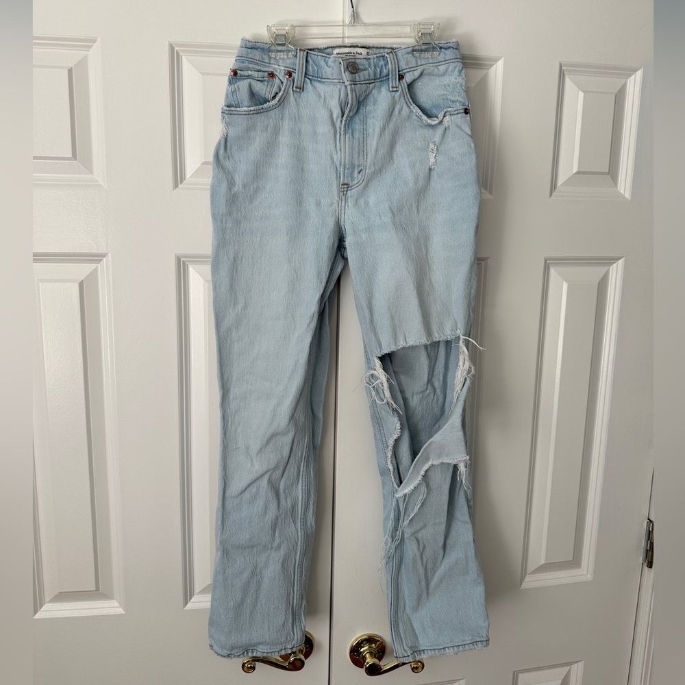 Abercrombie & Fitch Curve Love 90’s Straight Ultra High Rise Jeans 27/4 S